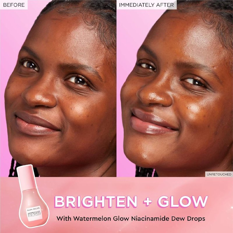 Glow Recipe Watermelon Niacinamide Dew Drops - Hydrating Face Serum & Primer with Hyaluronic Acid | 40ml