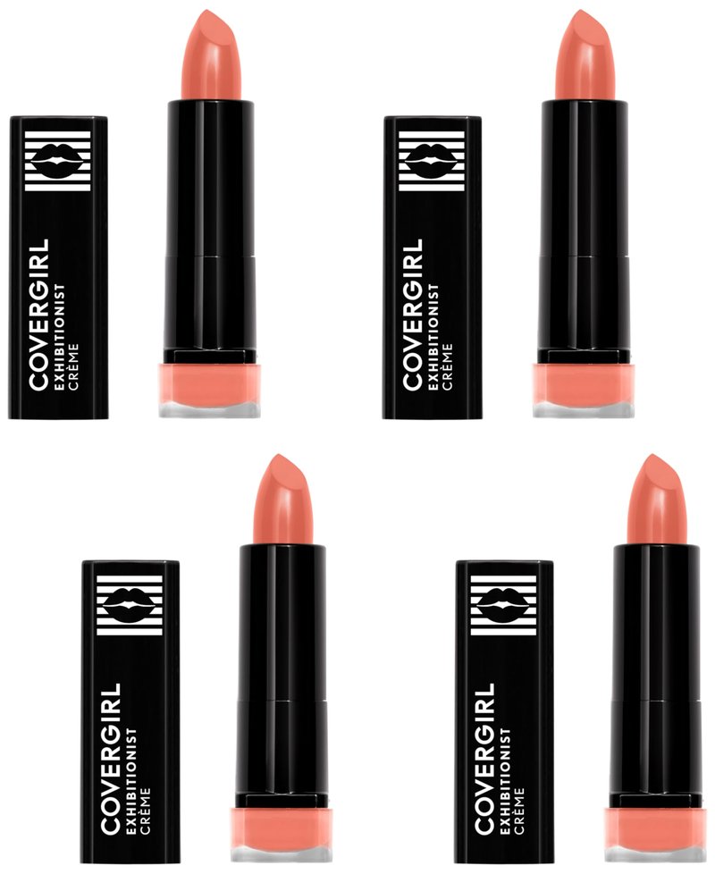 COVERGIRL Exhibitionist Cream Lipstick, Peach High (Pack of 4)