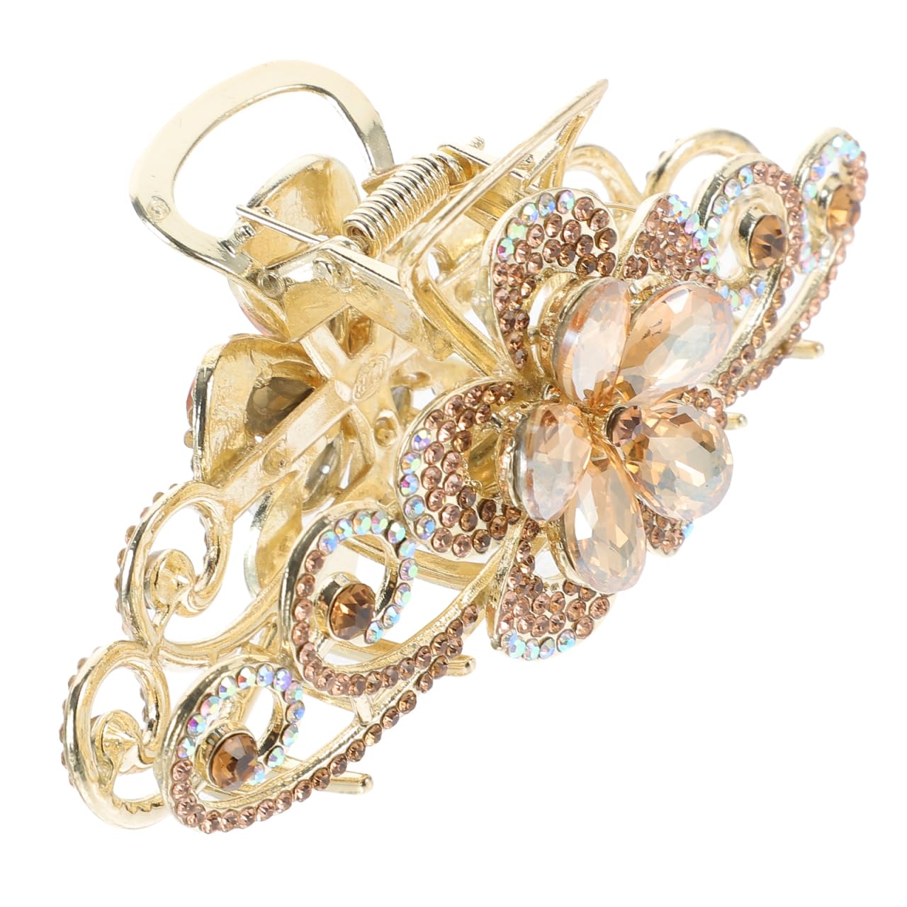 Vintage Rhinestone Hair Claw Clips - Alloy Fancy Hair Accessory with Pins and Large Jaw Clips