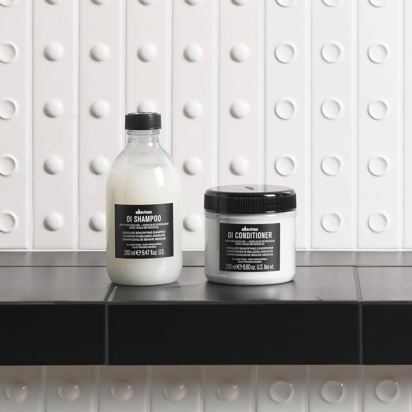 Davines OI Nourishing Shampoo & Conditioner for All Hair Types, Adds Silky-Smooth Shine & Volume, Softens And Restores Chemically Treated Hair, 8.8 & 9.47 fl. oz.