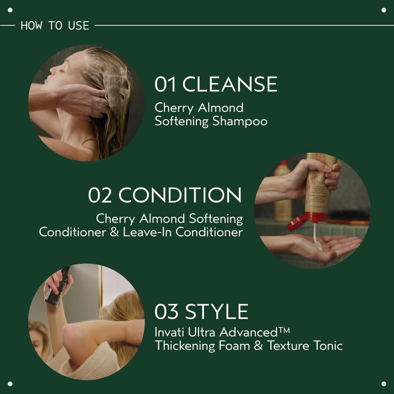 Aveda Cherry Almond Softening Conditioner | for Normal to Dry Hair | 98% Naturally Derived* | with Coconut Oil & Shea Butter | Silicone Free | Iconic Aroma of Tonka, Orange, Ylang Ylang, 33.8 Fl Oz