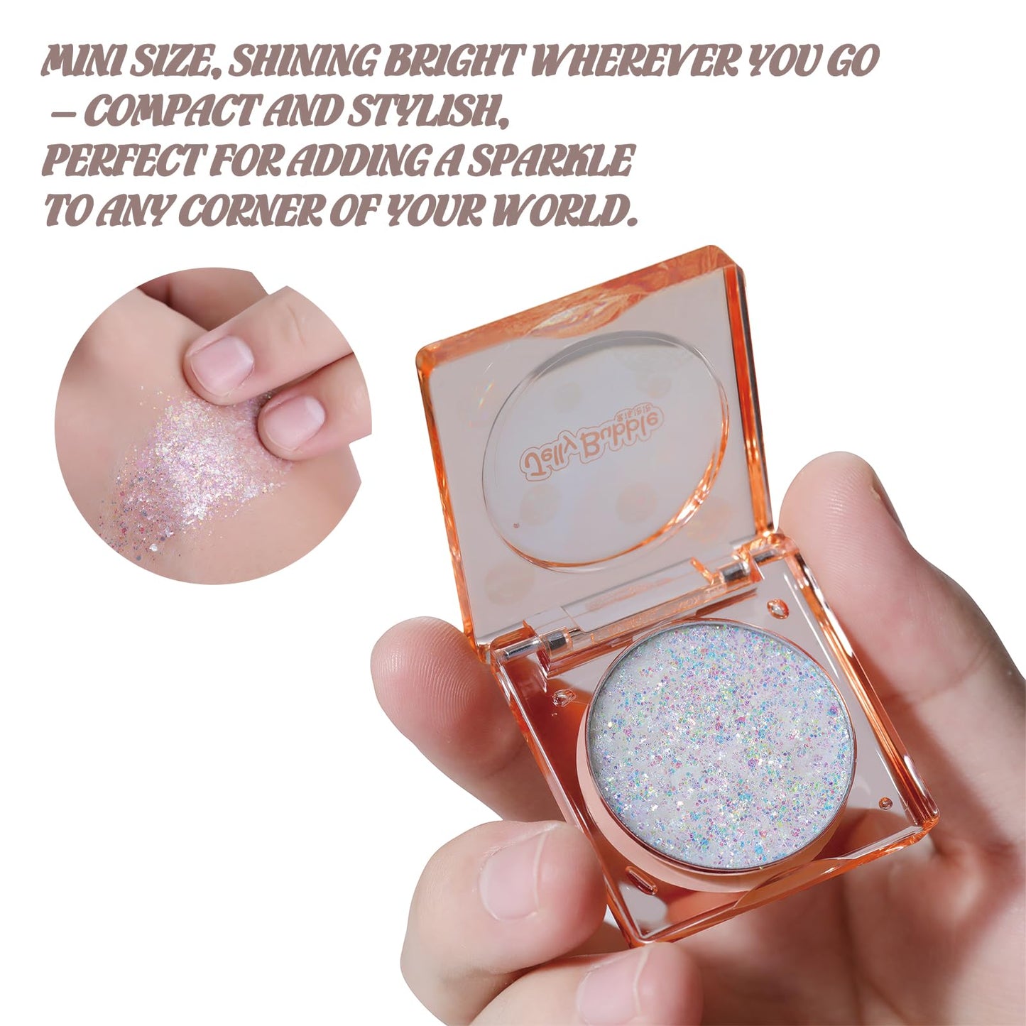 ONLYBETTER Face and Body Glitter, Makeup Paint for Eye Lip Hair, Festival Rave Accessories, Safe for Face, Easy Application & Removal, Silver