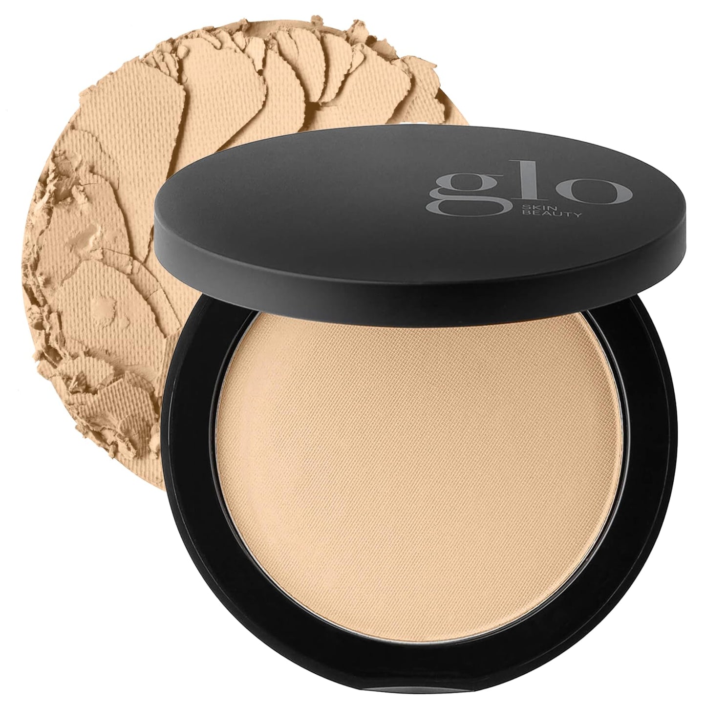 Glo Skin Beauty Pressed Base Powder Foundation, Golden Medium – Buildable Sheer to Full Coverage, Long Wear Face Powder Compact, Pressed Powder Makeup for Smooth, Semi-Matte Finish