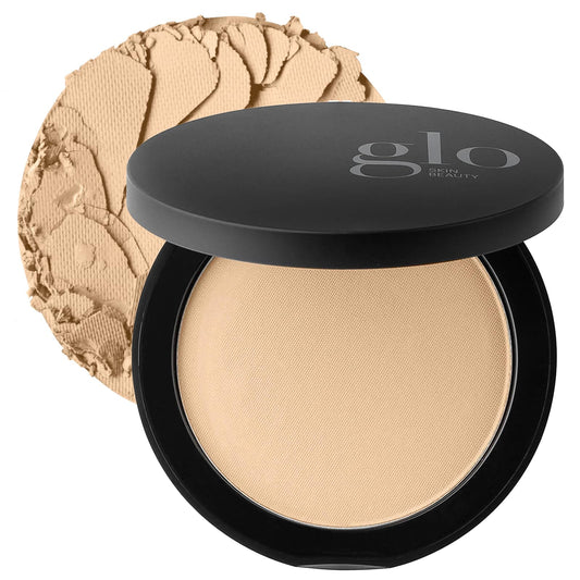 Glo Skin Beauty Pressed Base Powder Foundation, Golden Medium – Buildable Sheer to Full Coverage, Long Wear Face Powder Compact, Pressed Powder Makeup for Smooth, Semi-Matte Finish