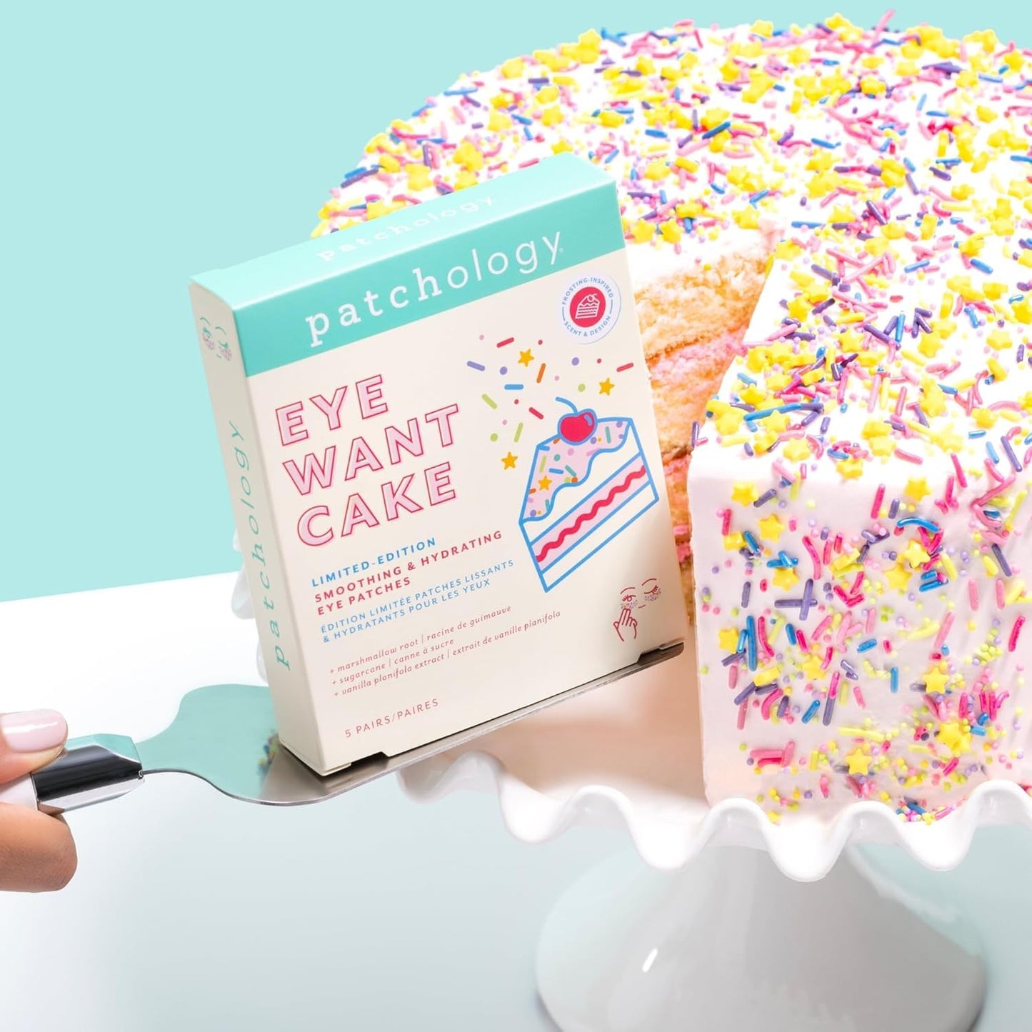 Patchology Eye Want Cake Hydrating Eye Patches - Soothe Puffy Eyes & Dark Circles | 5-Pack Birthday Cake Masks