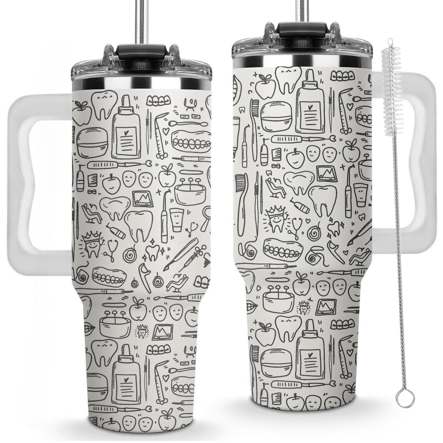 4LIEUBASMI 40 Oz Dental Laser Engrave Tumbler, Dentist Appreciation Gifts for Men and Women - Christmas Birthday Retirement Gifts for Dentists, Coworkers, and Friends