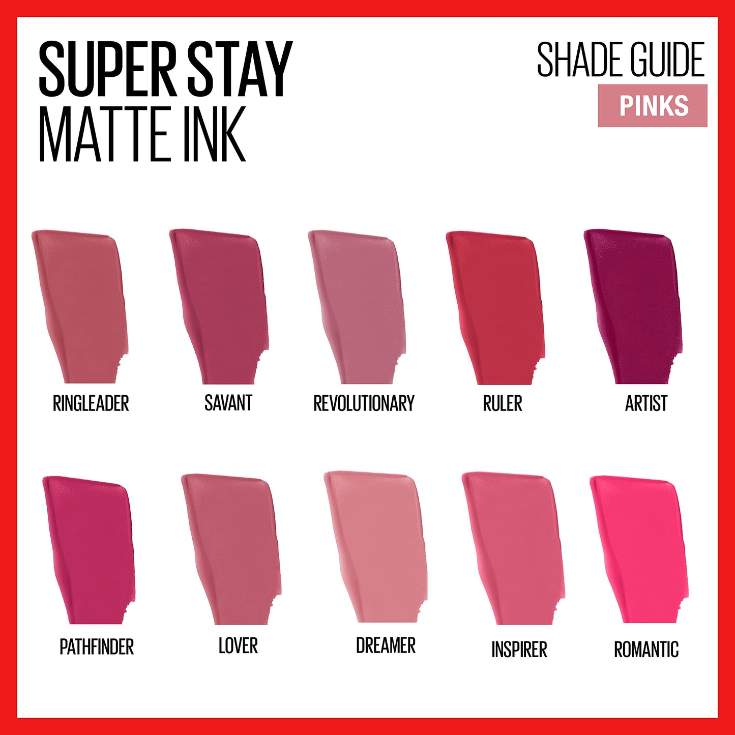 MAYBELLINE Super Stay Matte Ink Liquid Lipstick Romantic Vivid Pink and Pathfinder Berry Pink