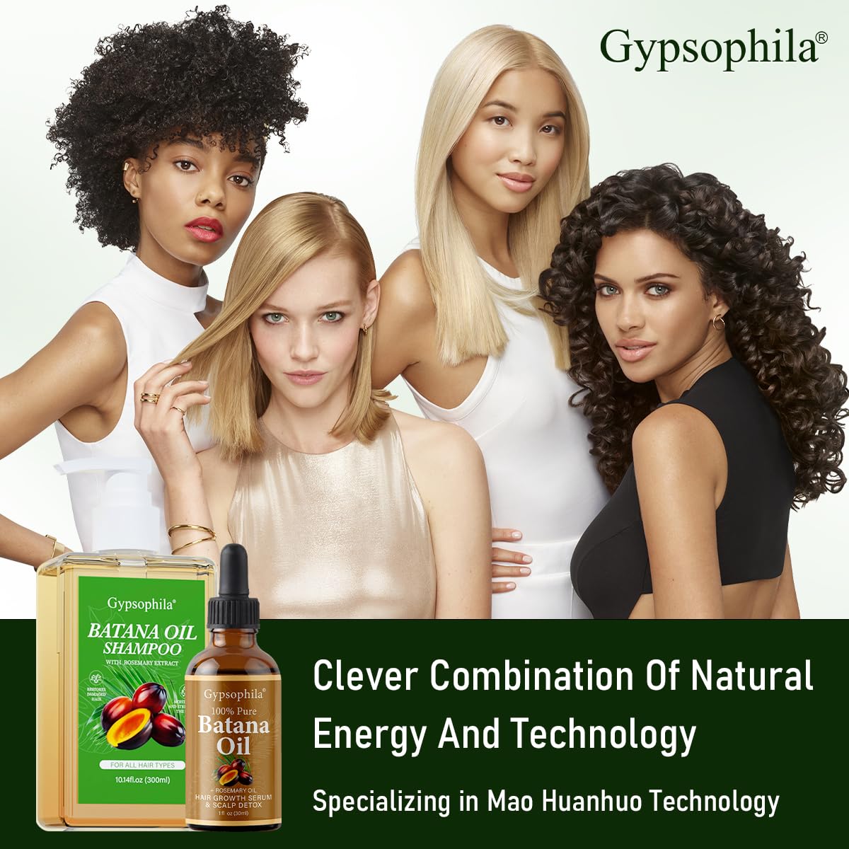 Gypsophila Batana Oil Hair Growth Bundle-Batana Oil Shampoo and 100% Pure Natural Rosemary -Natural Hair Treatment for Women & Men –Hair loss & Thicker, Healthier Hair