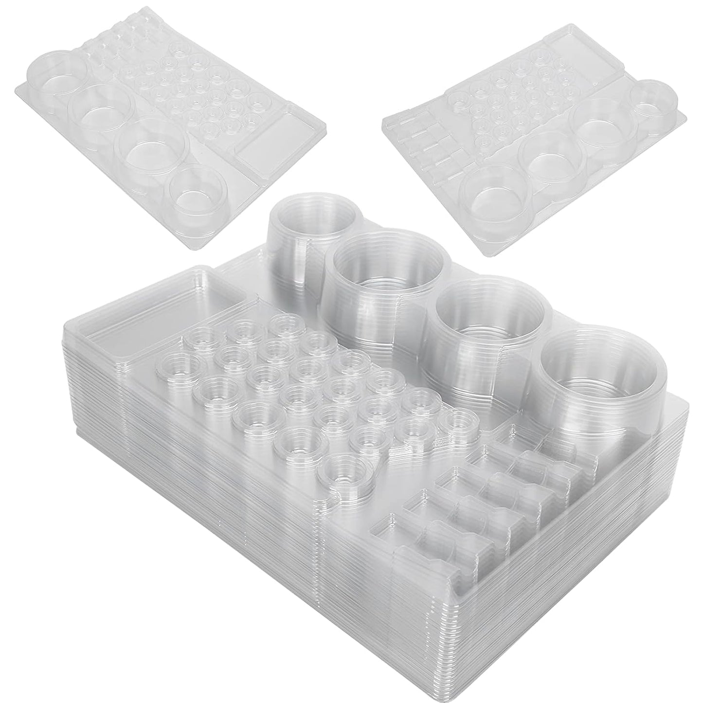 Disposable Ink Cup Holders - 24 Pack Drip Trays for Artists | Convenient & Resource-Saving