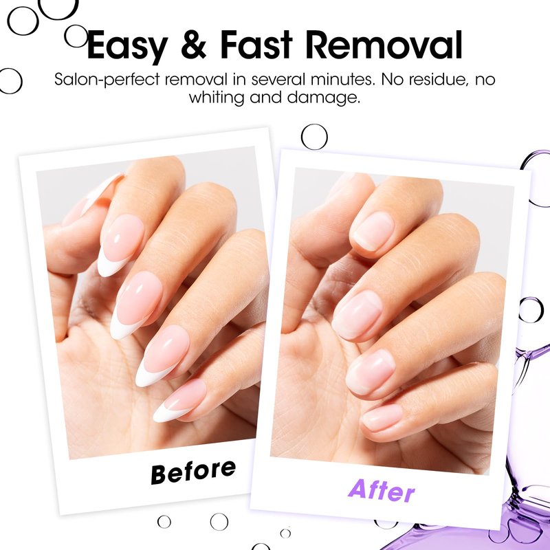 Gellen Nail Glue Remover, 20ml Nail Glue Remover for Press ons, Multi-Functional Glue Remover Pen for Fake Nail Tips, Non-Acetone & Safe & Fast Removal for Quick Dry Nail Polish Nail Glue