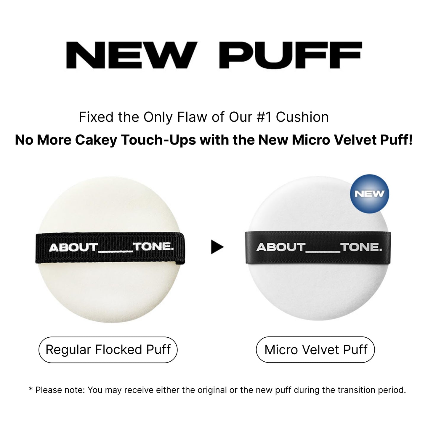 ABOUT TONE Blur Powder Pact 0.32oz - Pressed Powder Compact with Mirror and Puff Makeup Setting Finishing Blurring Natural Translucent Lightweight Face Sebum Oil Control Vegan Formula (03 NATURAL)