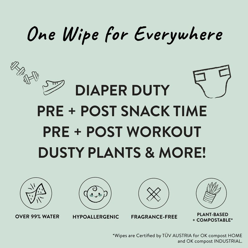 The Honest Company Hypoallergenic Multi-Use Baby Wipes for Sensitive Baby Skin, Terrazzo, 36 Count