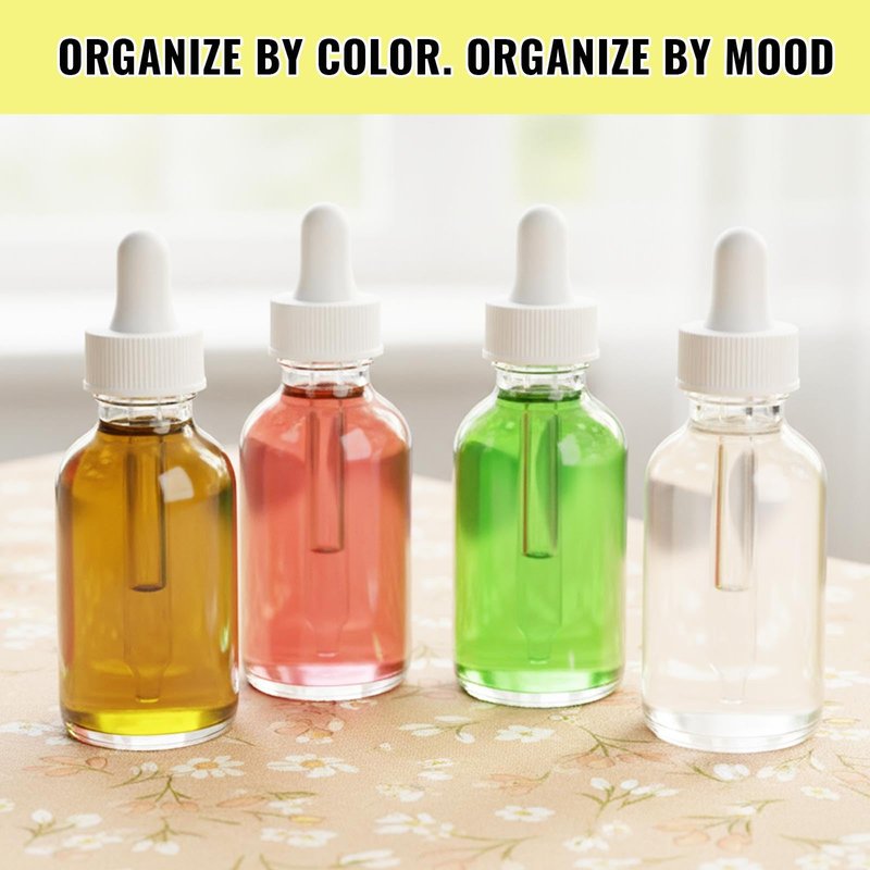 28 Pcs Clear 2oz Dropper Bottles Glass,60ml Empty Bottles,Leakproof for Tinctures, Essential Oils for Storage and Travel,Bottles for Droppers for Oils, Medicine Dropper, Eye Dropper