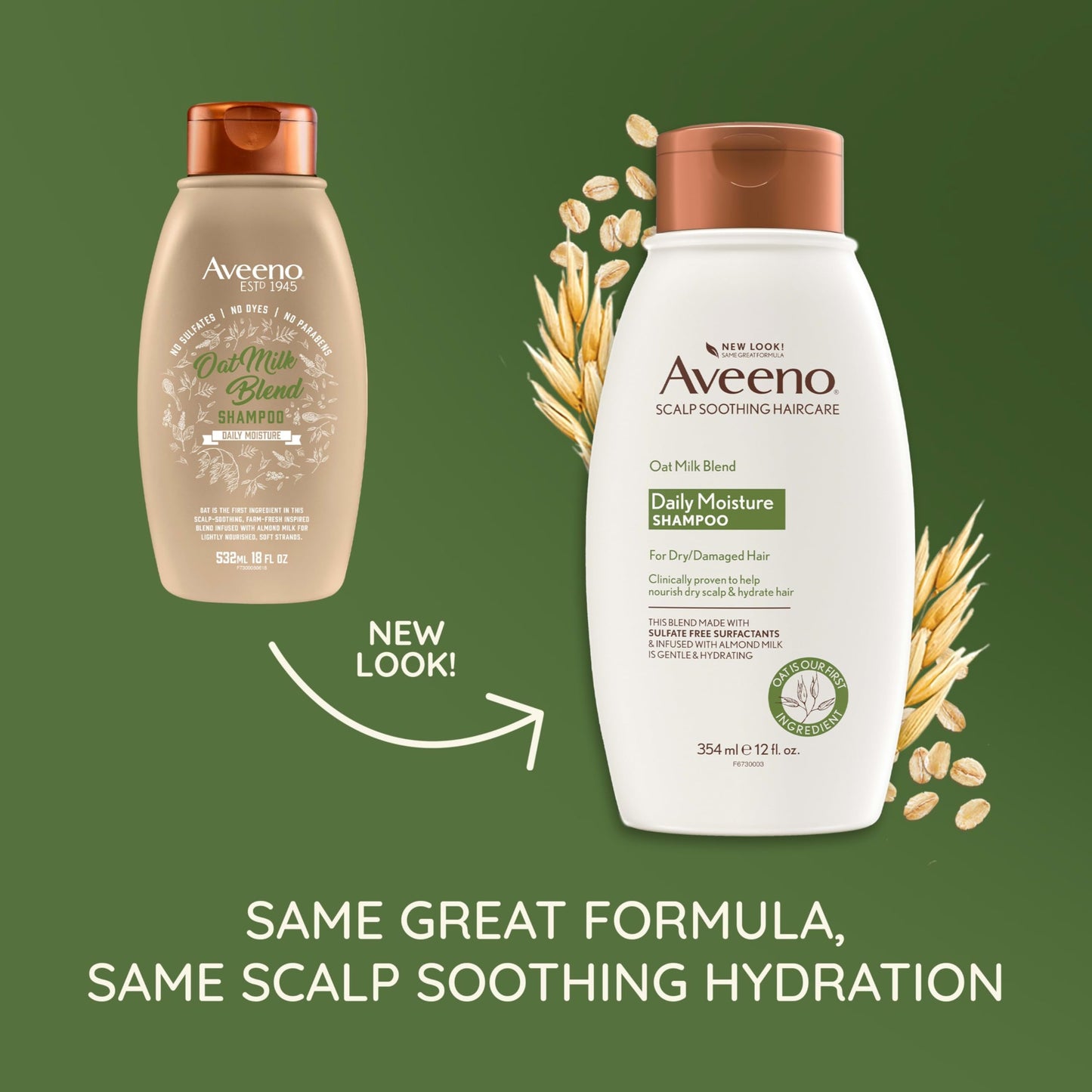 Aveeno Aveeno Sulfate-Free Shampoo for Color-Treated Hair Protection, Daily Strengthening & Moisturizing Shampoo, Paraben & Dye-Free