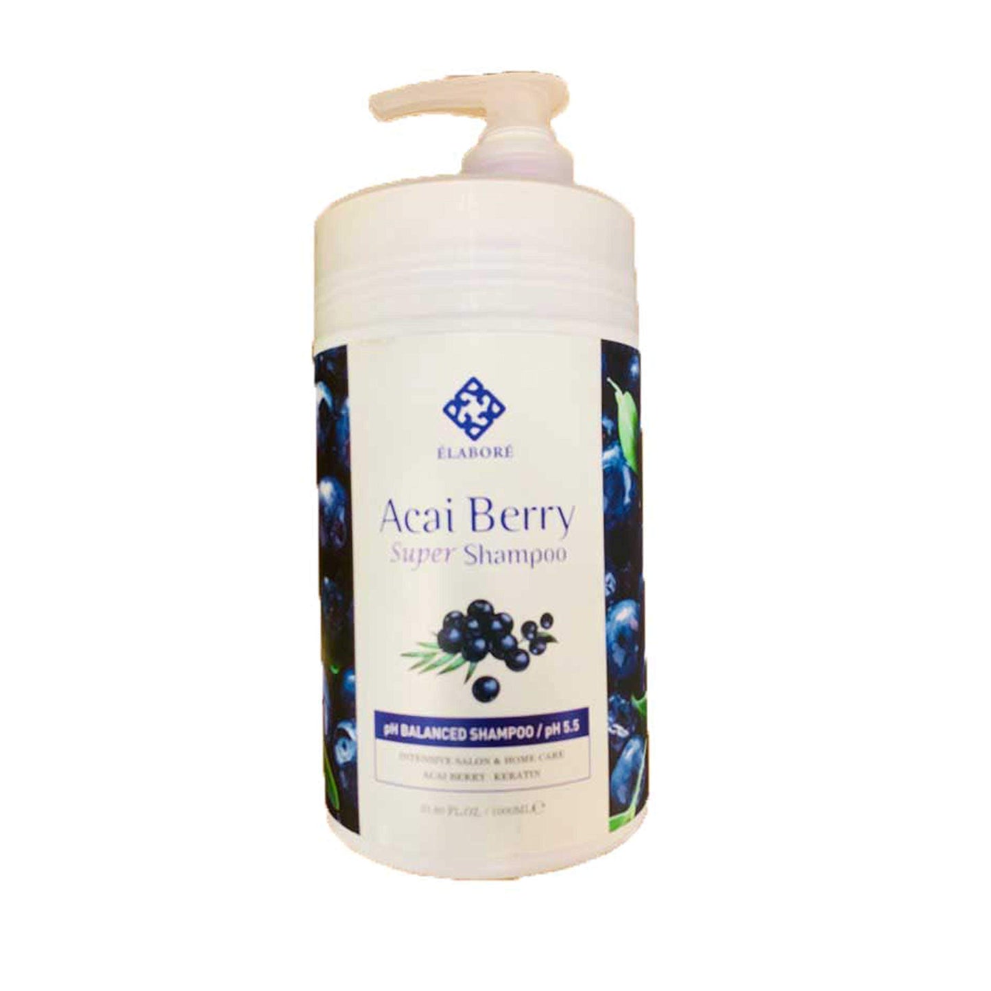 Elabore Acai Berry Hair Shampoo - Sulfate Free 33.80fl.oz/ 1000ml