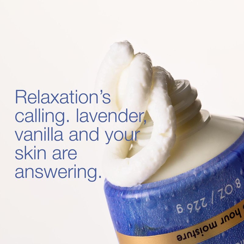 Bath & Body Works Lavender Vanilla Aromatherapy Body Cream, Ultimate Hydration Moisturizer with Shea Butter & Hyaluronic Acid for Dry Skin, 8 fl oz - 2 Pack