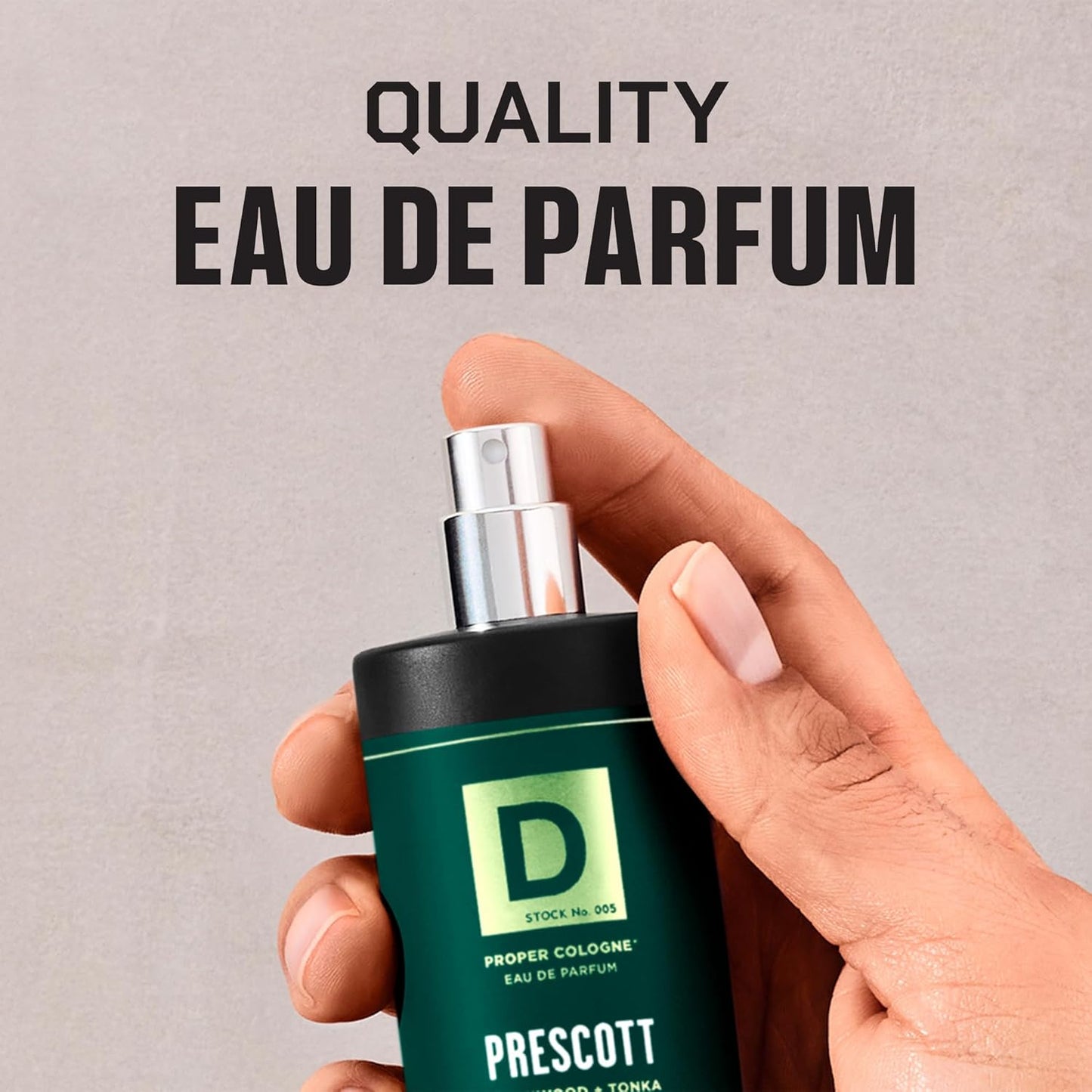Duke Cannon Proper Cologne - Men's Eau de Parfum with Birchwood & Tonka | Woodsy, Long-Lasting Scent | 1.7 fl oz