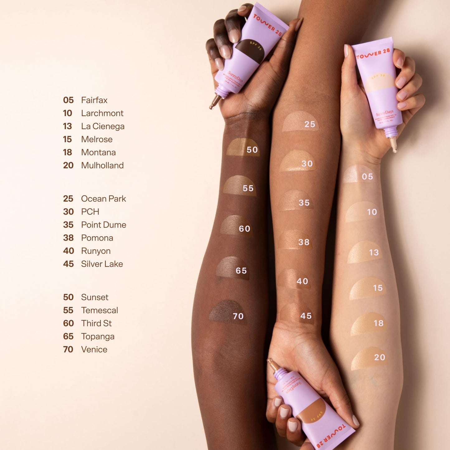 Tower 28 SunnyDays SPF 30 Tinted Moisturizer - 2-in-1 Buildable Coverage Foundation + Mineral Sunscreen for Face - Zinc Oxide, Aloe & Prickly Pear for Sensitive Skin - 50 Tan/Yellow (1 oz)