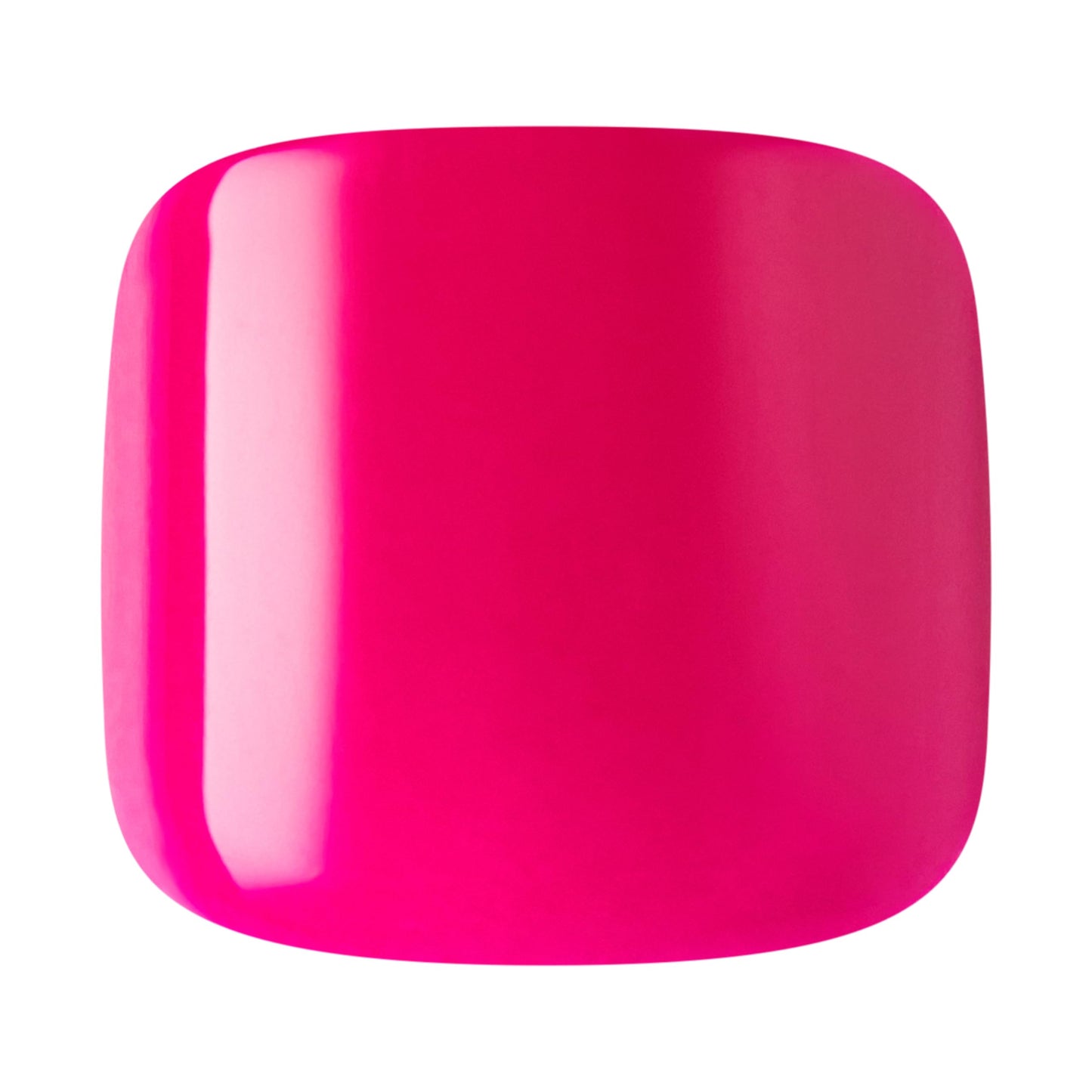 KISS Impress No Glue Mani 30 Pcs Press on Toenails, Hot Pink Stick on Extension False Nails for Toes, Peel & Press Easy Apply, Hassle-Free Removal, Includes Manicure Stick, Prep Pad & File