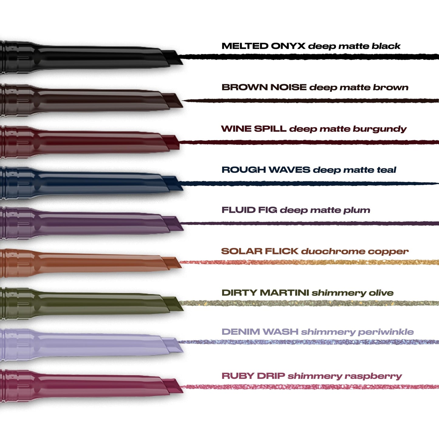 Urban Decay 24/7 Liquid Stick Waterproof Eyeliner - Smudge-Proof, Transfer-Proof, Up to 24HR Wear, Dual-Ended Retractable Gel Liner with Blending Eye Brush - Solar Flick (duochrome copper brown)