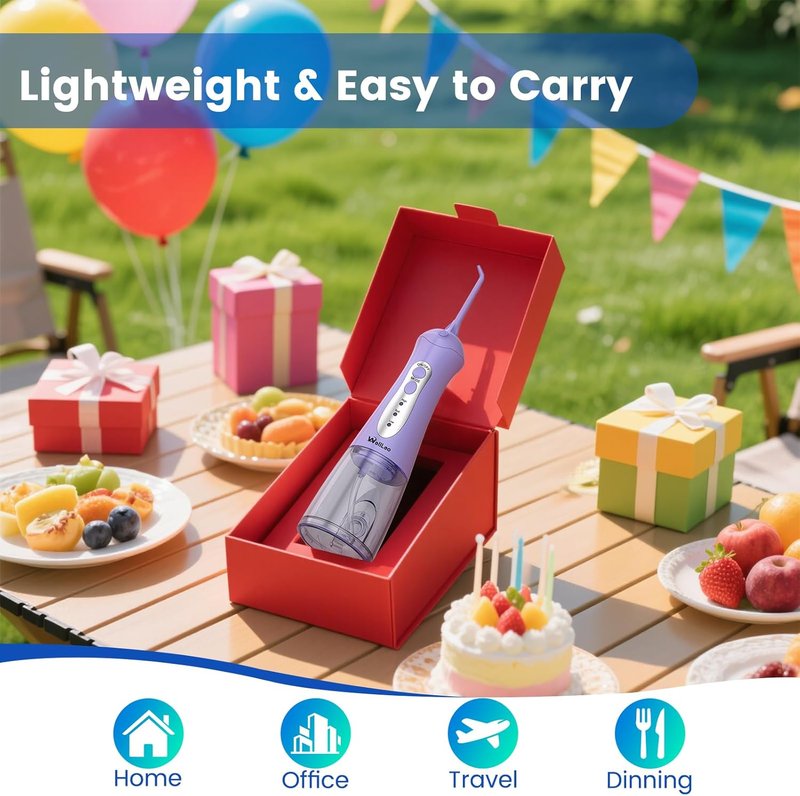 Water Flosser for Teeth - Portable Rechargeable Oral Irrigator with 5 Jet Tips | IPX7 Travel Dental Care