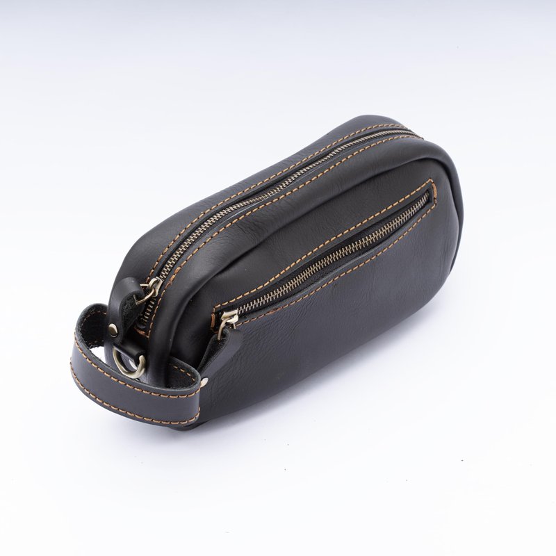 Handmade Premium Leather Men's Toiletry Travel Bag - Dopp Kit & Crossbody Bag , Makeup Organizer, Gift Ideas for Men & Women, Small Travel Bag, Travel Kit, Genuine Leather, Accessories for Men