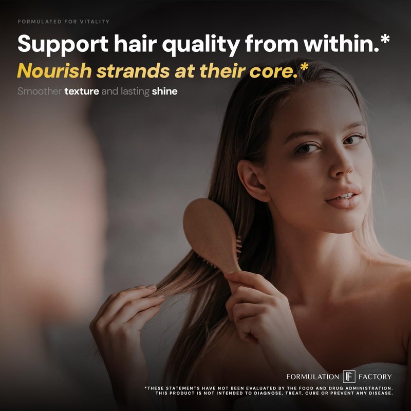 Formulation Factory Crown of Glory 10-in-1 Hair Growth Products - DHT Blocker for Men & Women with Pumpkin Seed Oil - Hair Vitamins for Faster Growth & Thickness - 120 Capsules, 2 Month Supply