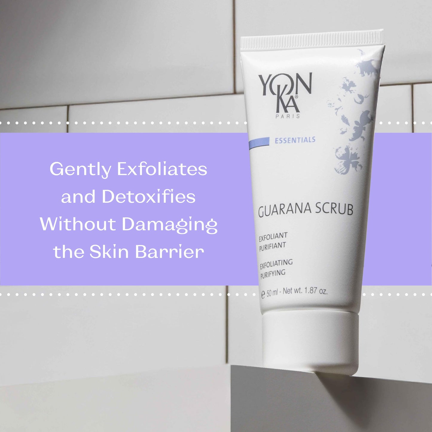 Yon-Ka Guarana Scrub | Gentle Exfoliating Face Cleanser with Rice Bran & Guarana Seed | Smooths Pores, Detoxifies & Revives Complexion | For Sensitive & Acne-Prone Skin | 1.87 fl oz