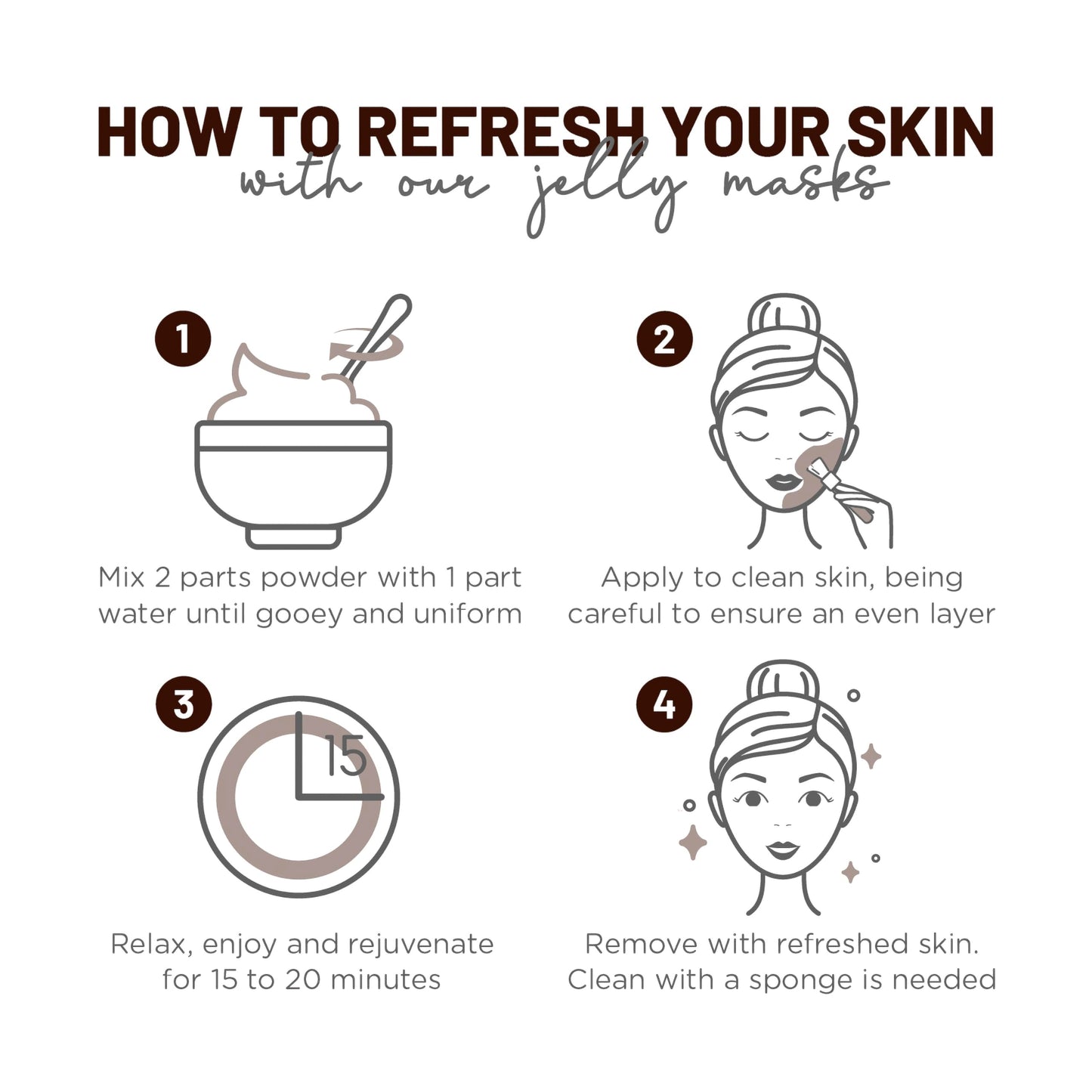 BRÜUN Chocolate Jelly Mask Jar Face Care Rubber Mask