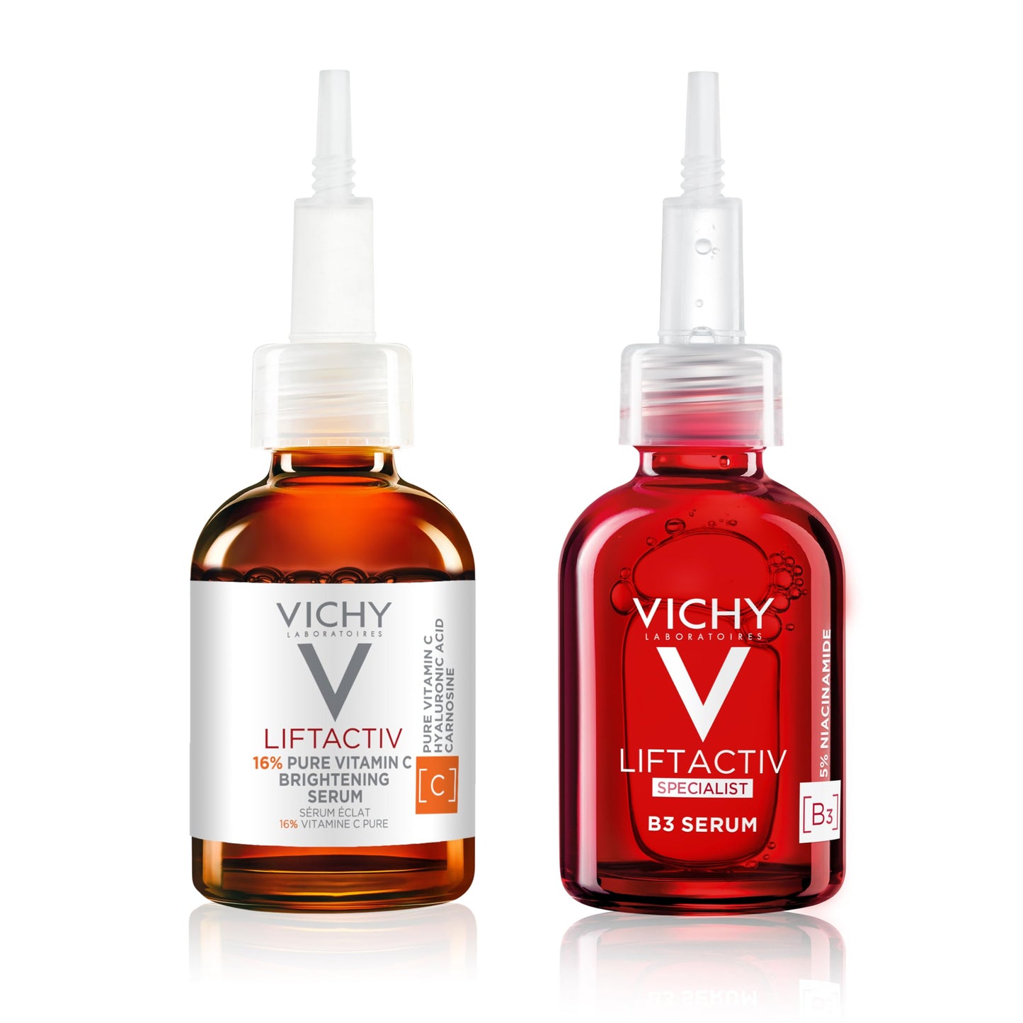 Vichy Radiance Duo, Skin Care Set with LiftActiv 16% Vitamin C Serum & LiftActiv B3 Niacinamide Serum, Gift Set for Brightening, Dark Spots & Wrinkles