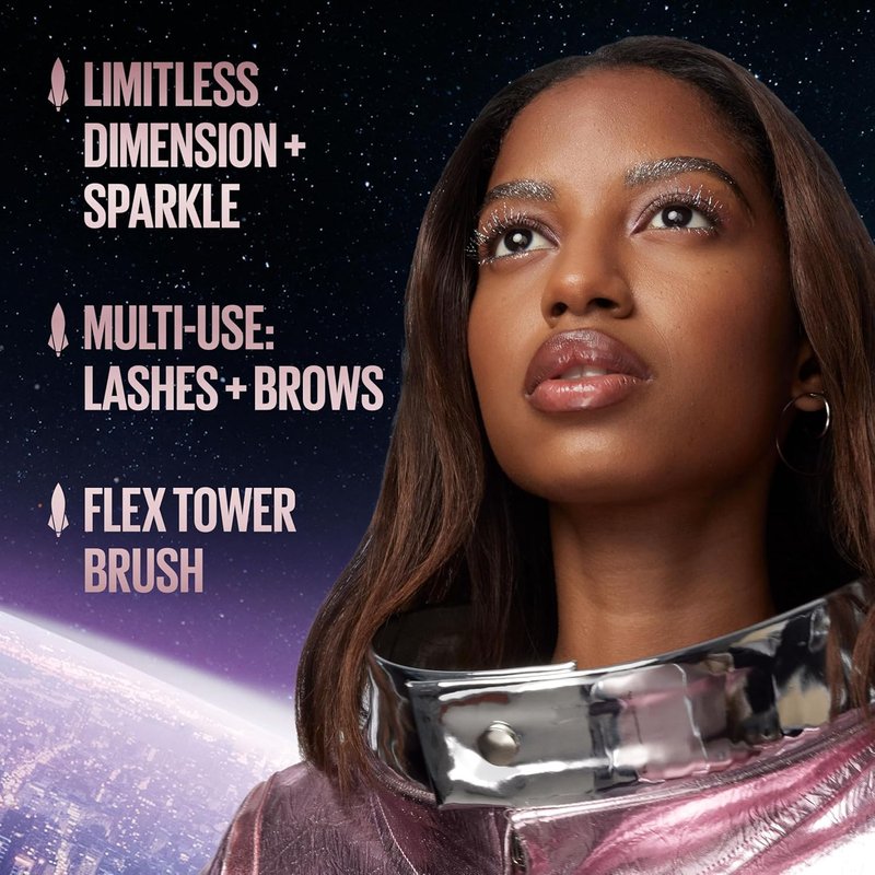 Maybelline Lash Sensational Sky High Glitter Mascara and Tattoo Studio Eyeliner Bundle, Includes 1 Mascara in Space Diamond and 1 Gel Eyeliner in Stardust Chrome for Glitter Eye Makeup