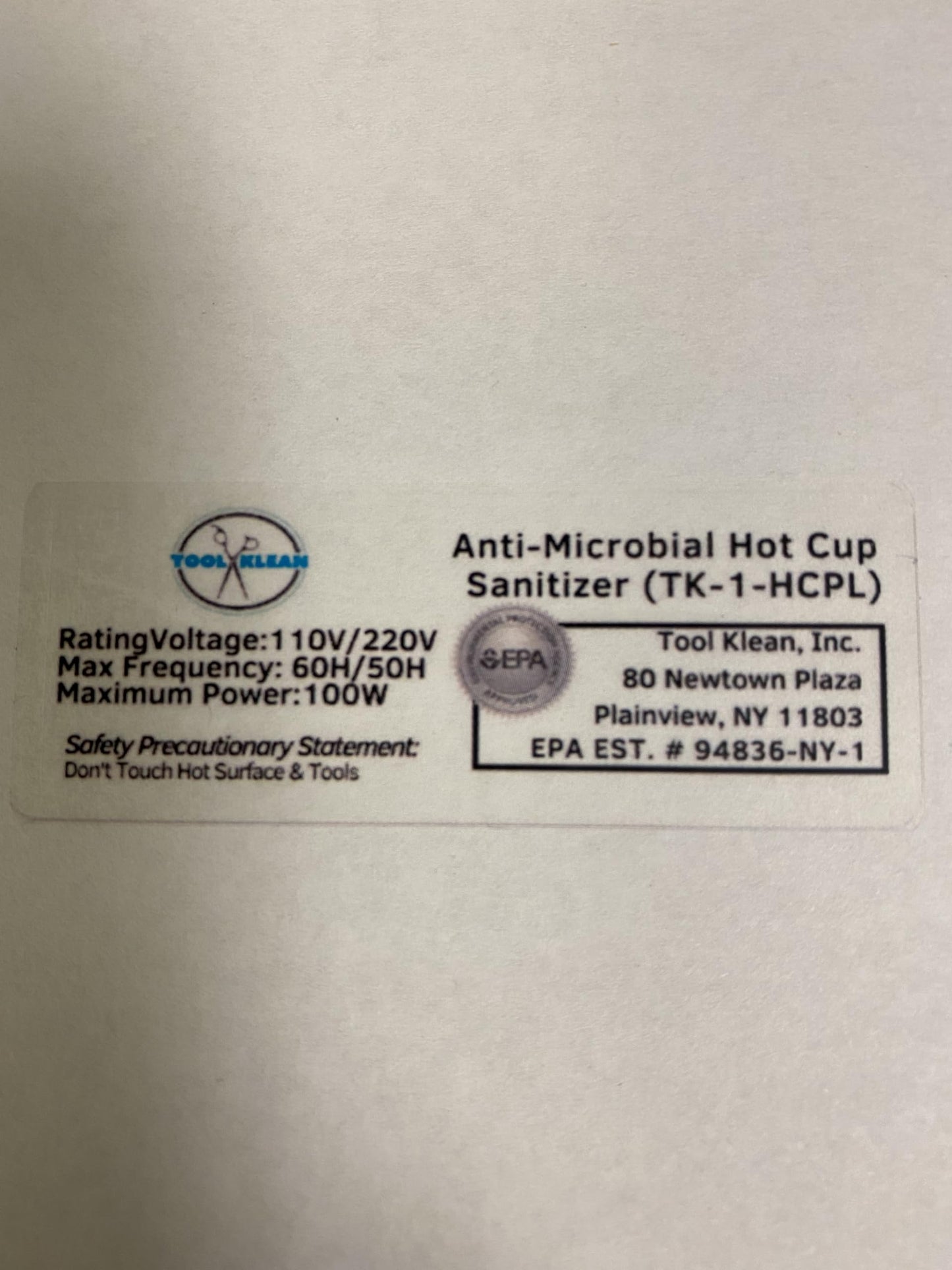 Tool Klean Pro Sanitizer for Nail Tools - USA Professional Grade Sanitizing Machine - Salons, Barbers, Grooming, Manicure, etc - EPA Registered, Lab Certified 99.99% Germ Kill in 3 Mins - White