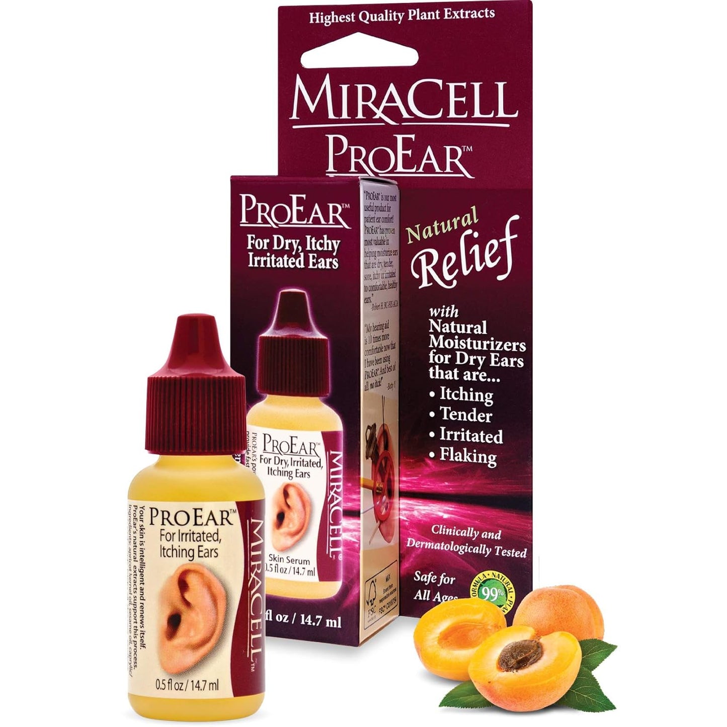 Ear Drops for Itchy Ears - Miracell ProEar Wax Softener for Adults & Babies | 0.5oz