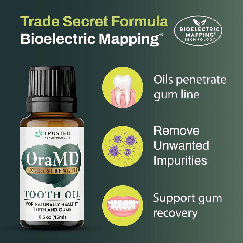 OraMD 4-in-1 Tooth Oil - Extra Strength Gum Disease & Gingivitis Treatment | All-Natural Formula (1 Pack)