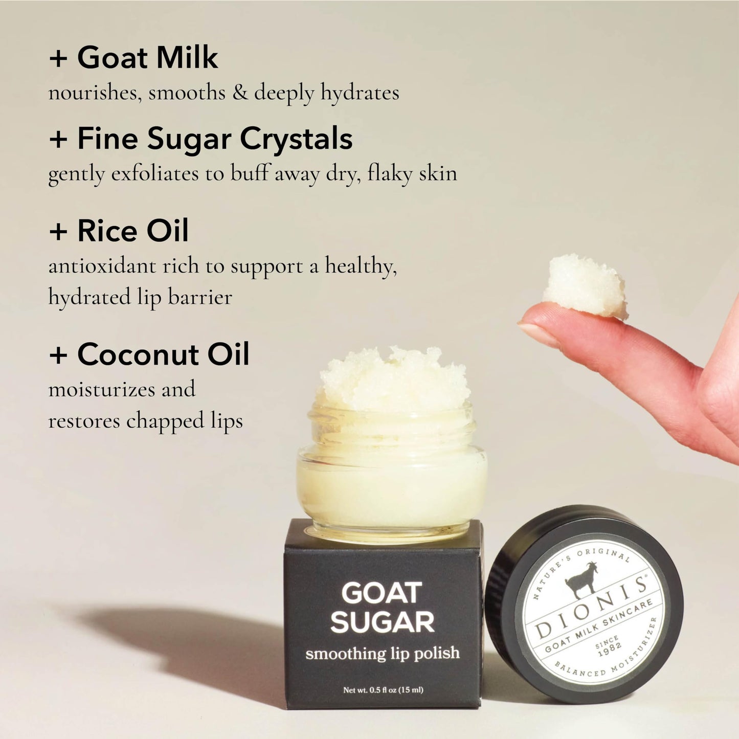 Dionis Goat Milk Exfoliating Lip Polish & Hydrating Lip Mask – for Dry, Chapped Lips, Safe for Sensitive Skin (Pack of 2)