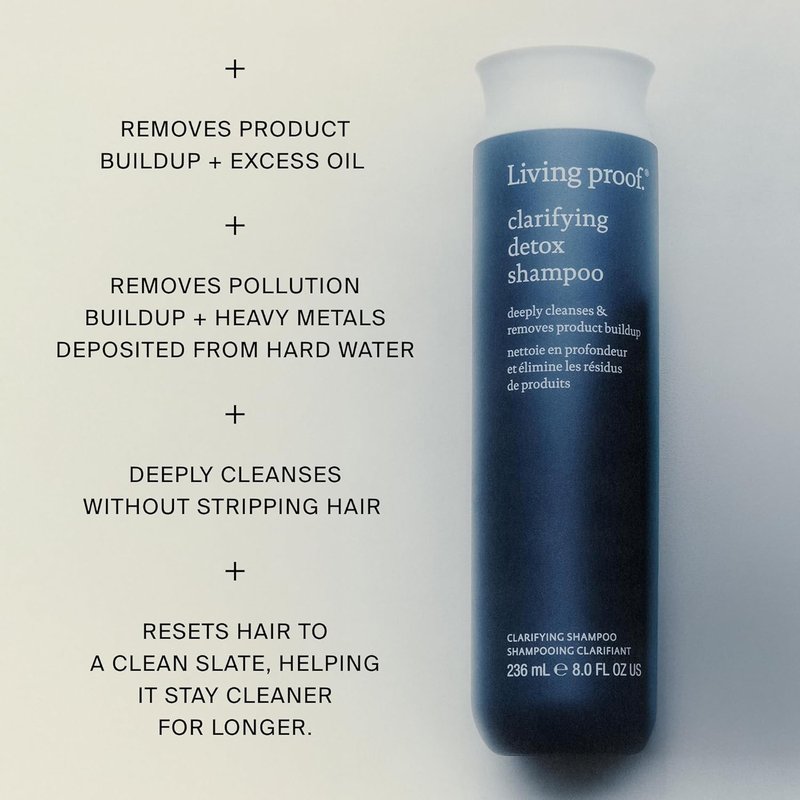Living Proof Clarifying Detox Shampoo - Deep Cleanse & Remove Build-Up | 8 oz