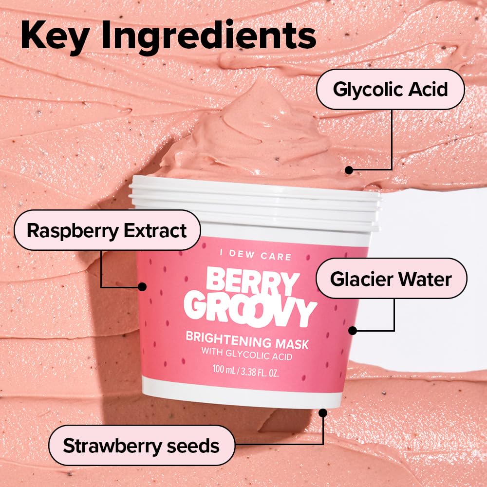 I DEW CARE Mini Scoops Wash Off Face Mask Skin Care Trio + Soft Silicone Face Mask Brush Bundle