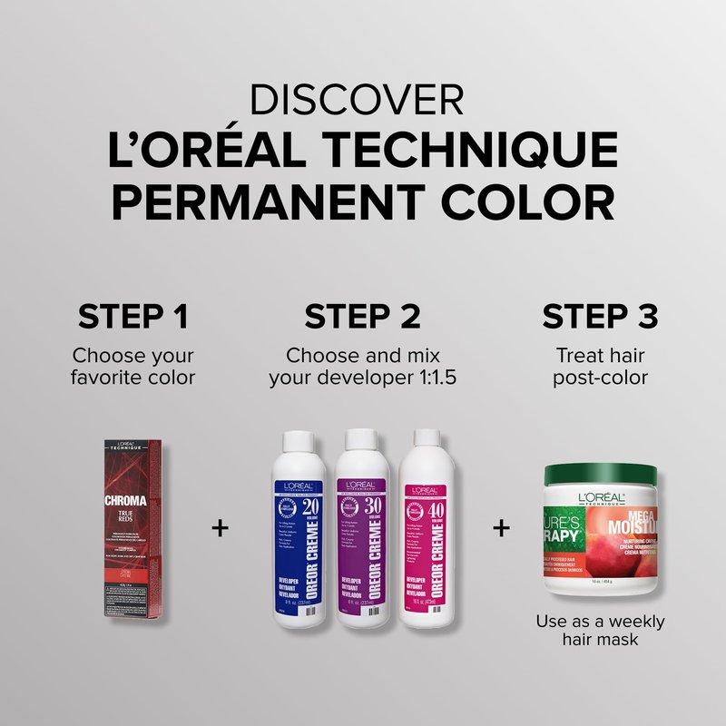 L'Oréal Technique Nature's Therapy Mega Moisture Hair Mask - Deep Conditioning & Detangling Crème, Softens and Adds Hair Shine With Botanical Extracts, For All Hair Types