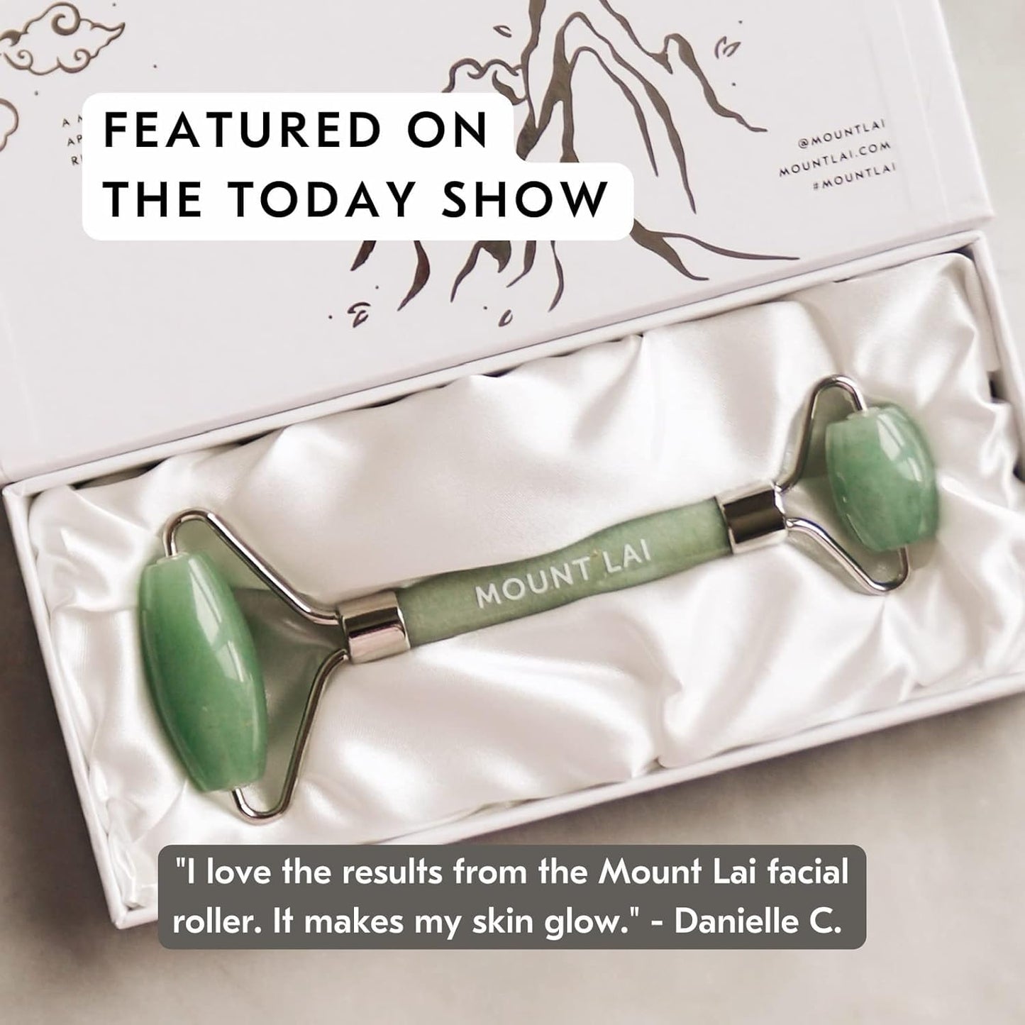 Mount Lai - The De-Puffing Jade Roller for Face | Jade Roller Massage Face Sculptor to De-Puff, Soothe, and Reveal Radiant Skin | Best Face Sculpting Tool for Women | Authentic Jade Facial Roller
