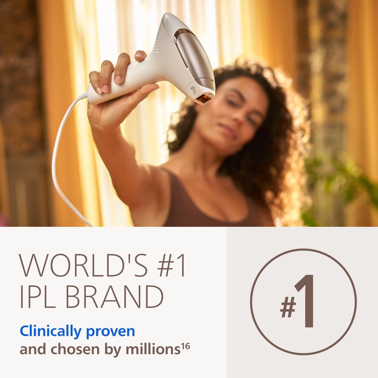 Philips Lumea 7000 Series IPL Hair Removal Device - Permanent Laser Hair Reduction for Women & Men, Easy and Comfortable Use at Home, SenseIQ, Uniquely Curved Attachment for Body, BRI931/03