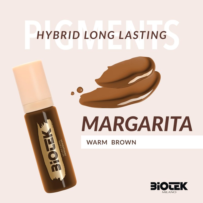 BIOTEK Brow Pigment Color for Long Lasting Makeup - Hybrid Long Lasting - Made in Italy (Margarita)