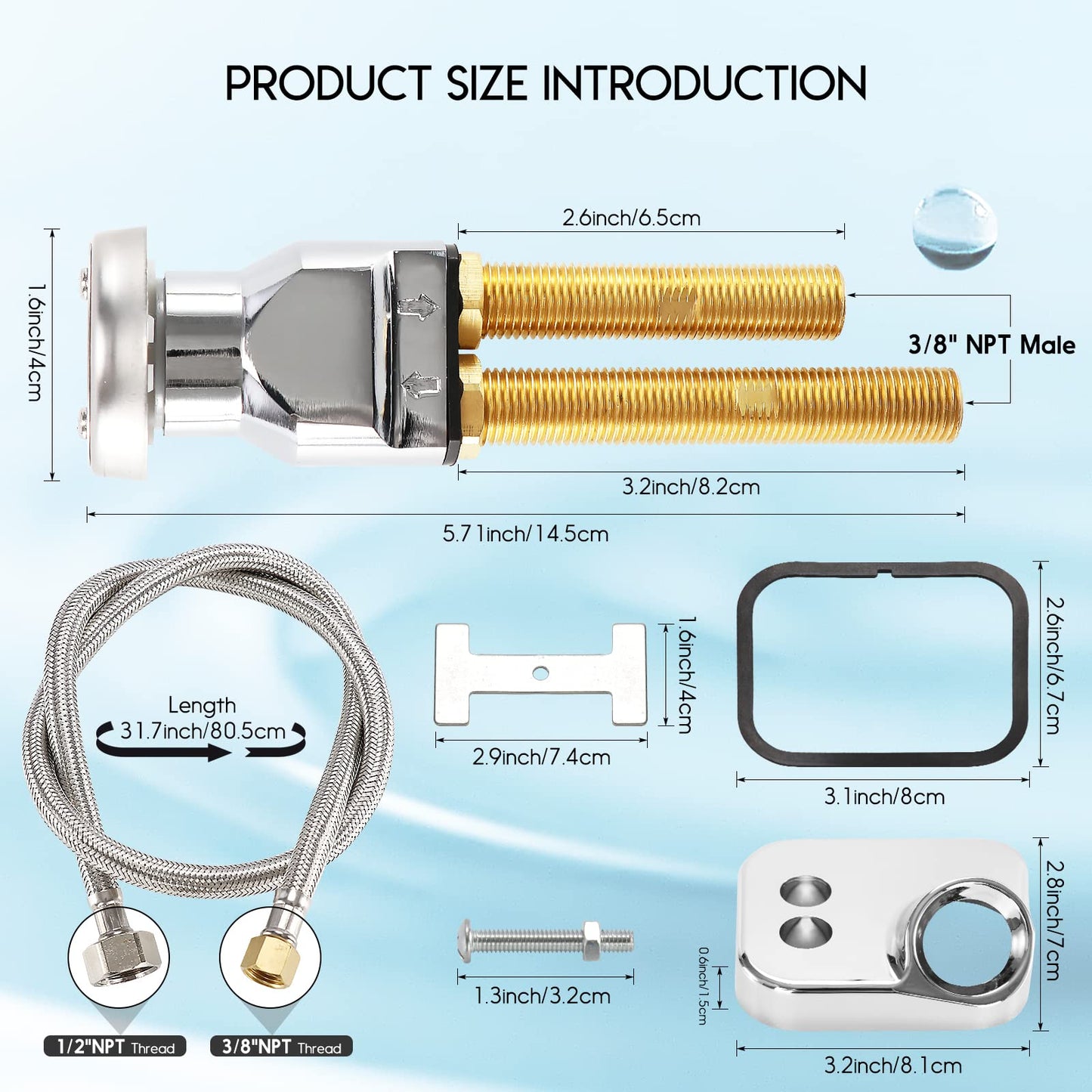 LukLoy Shampoo Bowl Vacuum Breaker Kit for Shampoo Bowl Faucet, Salon Sink Parts, Shampoo Bowl Faucet Kit (Vacuum Breaker Kit)
