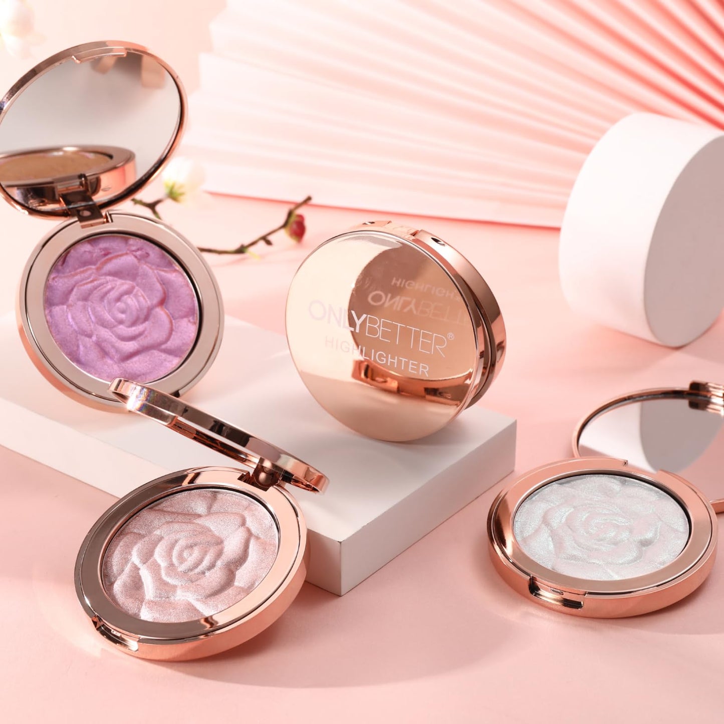 ONLYBETTER Purple Cream Highlighter for Face Body Eye Makeup