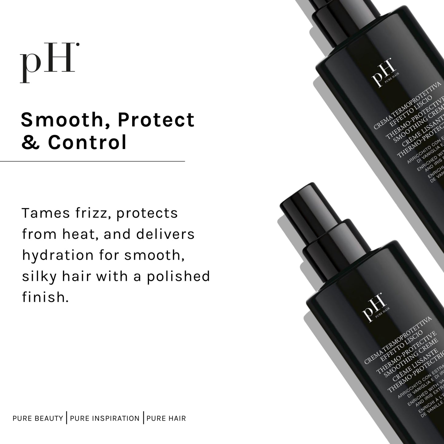 Ph Labs Thermo-Protective Smoothing Creme - Anti-Frizz Thermal Styling Heat Protectant For Hair - Get A Gorgeous Protected Blowout - 200ml