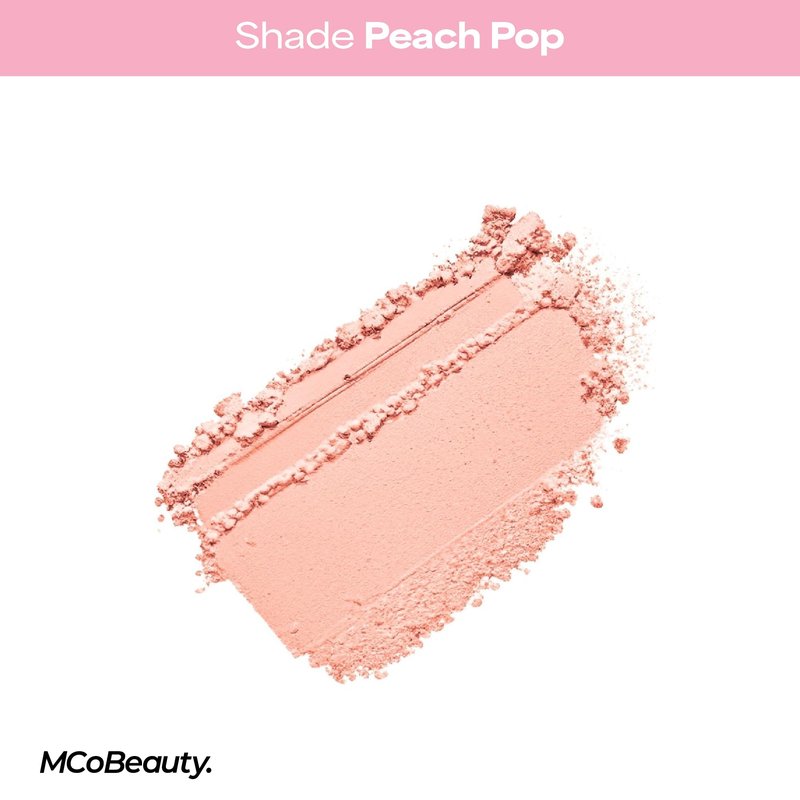 MCoBeauty Glow Up pH Powder Blush - Peach - Color Activated Soft Matte Blusher for Cheeks - Blendable, Buildable & Long Wearing Face Makeup - Natural Finish - Vegan & Cruelty Free