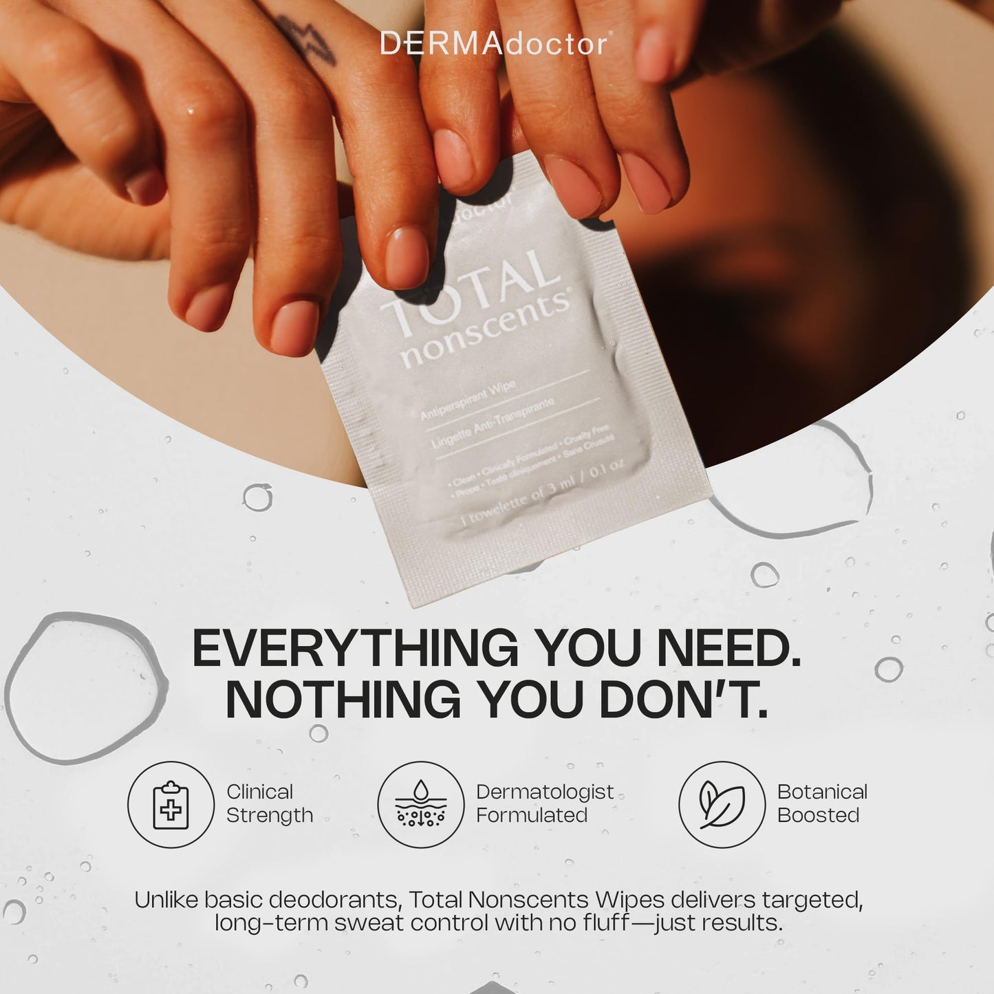 DERMAdoctor Antiperspirant Wipes, Doederant Roll on