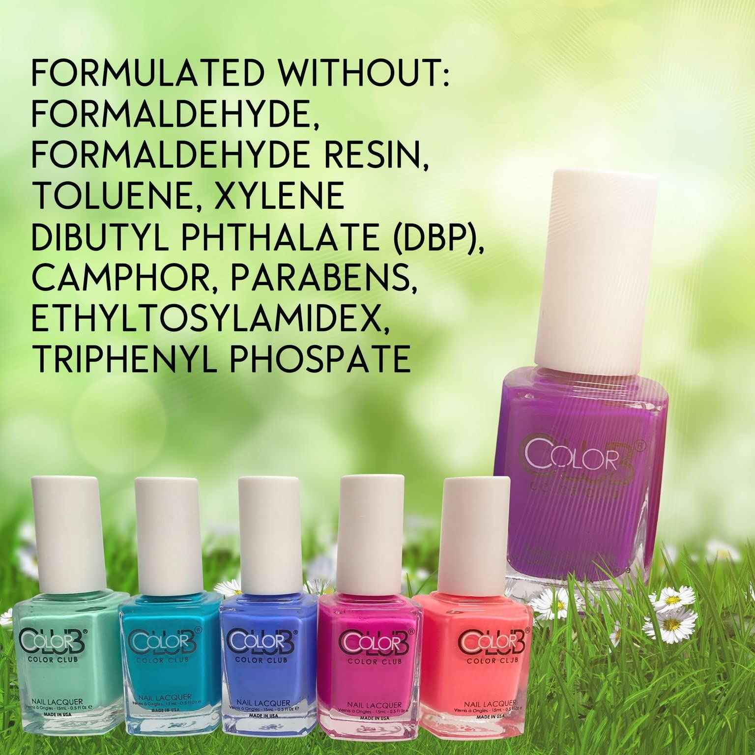 Color Club Vacation Nail Lacquer Set of 6 - Beach Trip Nail Polish Set - Nail Art Manicure Set