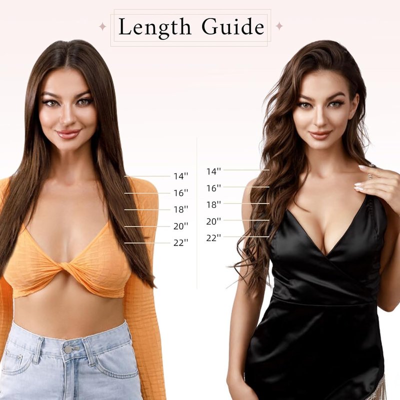 SEGO One Piece Clip in Extensions, 5 Clips Real Human Hair Extensions, Long Straight, 20 inches, #02 Dark Brown
