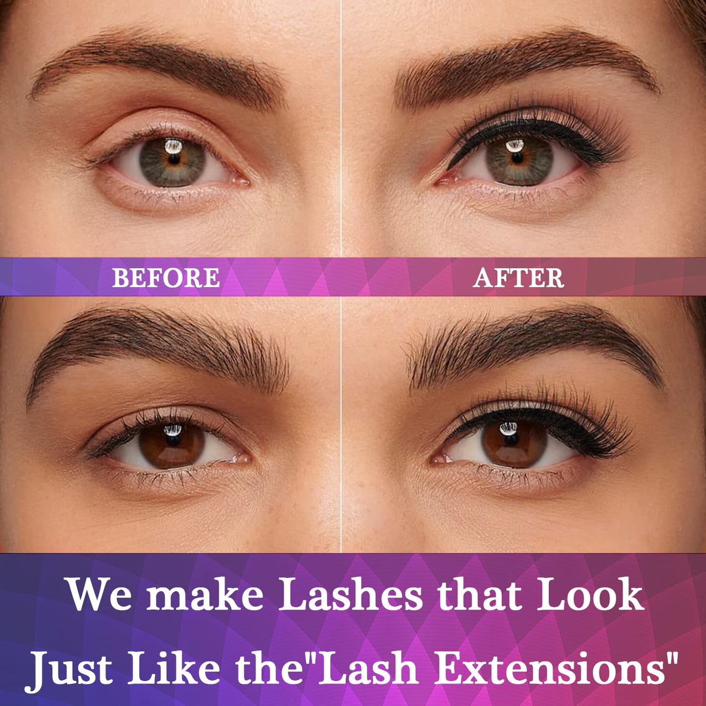 AkesuLash Eyelashes Magnetic Lashes with Eyeliner,10 Pairs Reusable Full Volume Cat Eye Magnetic Eyelash kit with Applicator - Upgraded Long Lasting,Natural Looking,- Easy Magnetized Eyelash