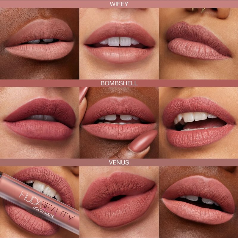 Huda Beauty Liquid Matte Lipstick - Ultra-Comfort, Transfer-Proof Formula | Wifey Shade